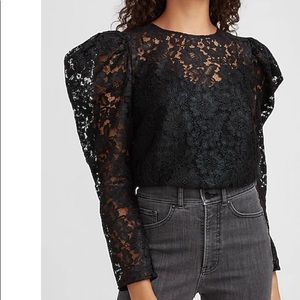 Lace Puff Sleeve Top